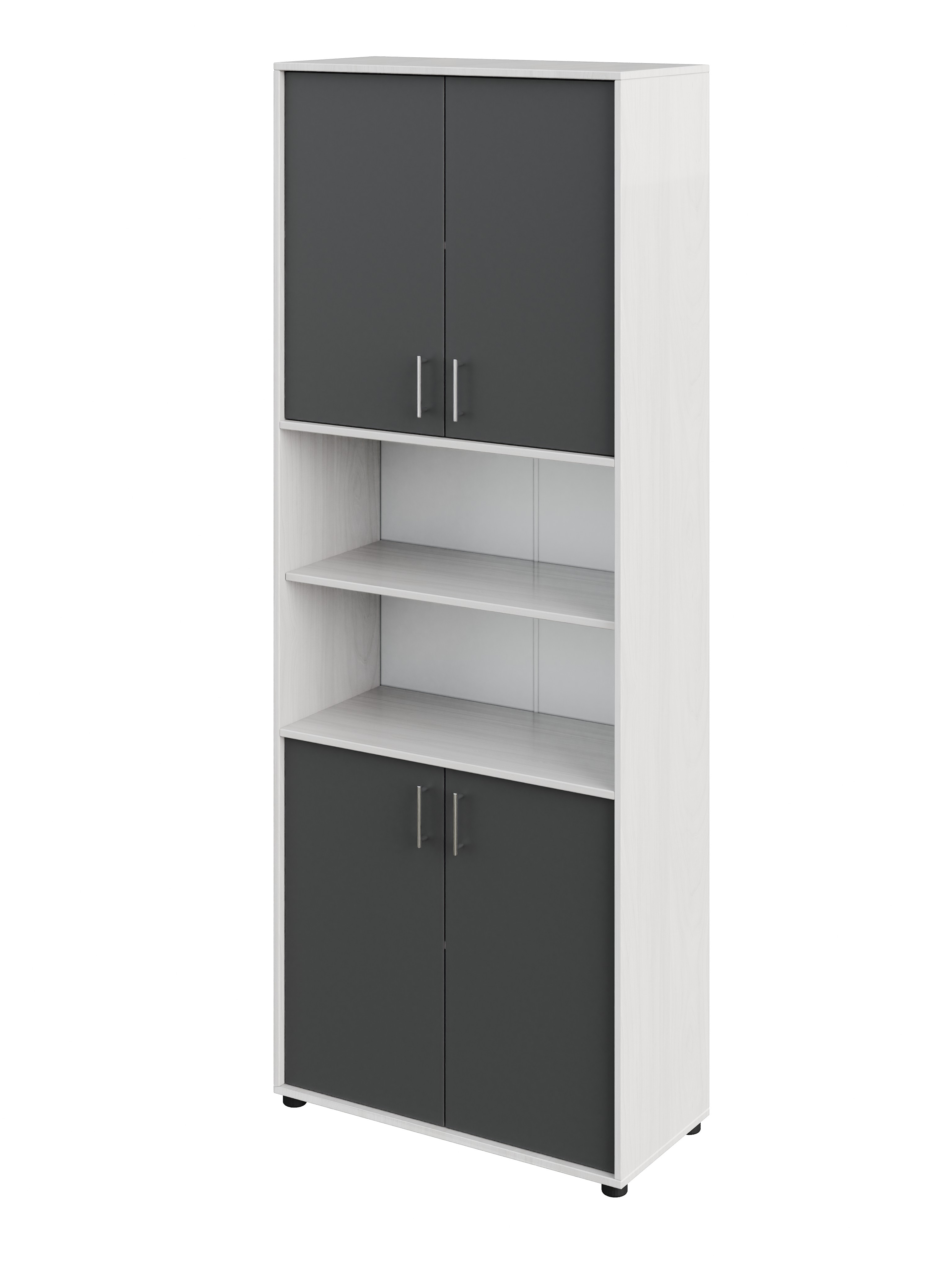 Шафа чотиридверна шафа з двома відкритими полицями 800х370х2110мм (7905) МЕБЛІ-ТЕХНОСТИЛЬ